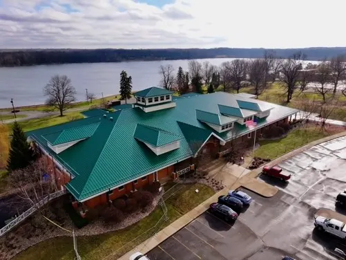 Tarping and dry-in on a Chapel Pines commercial roof